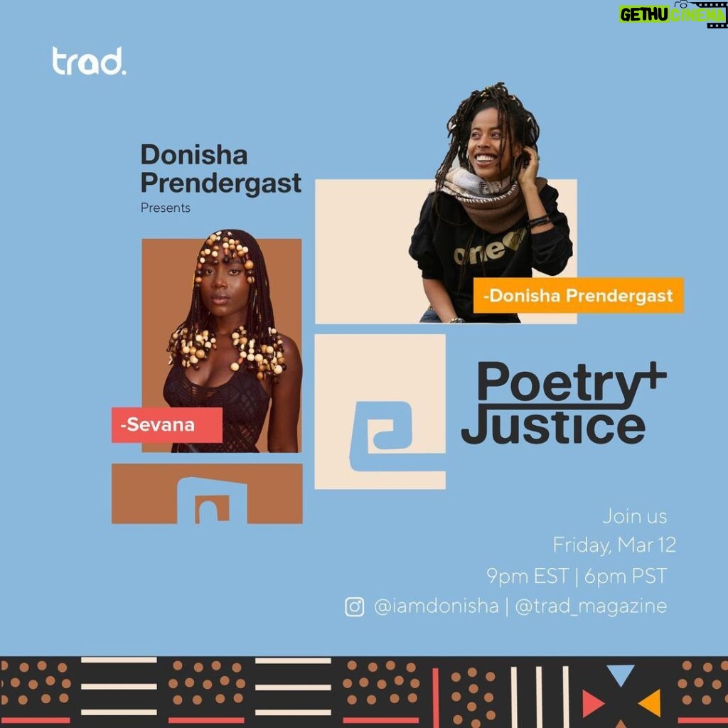 Donisha Rita Claire Prendergast Instagram - It’s International Women’s Month and @trad_magazine and I are celebrating Phenomenal Women. In our next installation of Poetry and Justice, we will have a heArt to heArt with @callmesevana. A dynamic, multifaceted creative who manifests heart Art as an amazing singer/ songwriter, actress and dare I say, visual artist. Her work I find sometimes borders on the line of performance Art. Thoughtful, fluent and organic in its presentation. Join us tomorrow March 12th at 9pm on Instagram Live, as we step off the stage and into some real conversations, exploring personal philosophies around Justice and the experiences that inform our Art. From navigating fame to enduring abusive relationships and reclaiming self. Clink link in bio to read full article with Sevana on @trad_magazine #internationalwomensday #poetryandjustice #rightyourstory #africaunite