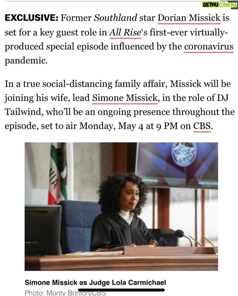 Dorian Missick Instagram - What a blessing to be in @deadline with my wife @simonemissick God is awesome! Jumping on wifey’s show for the finale. @allrisecbs #DjTailwindTurner #ForLife Los Angeles, California