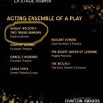 Dorian Missick Instagram - This was one of the most fulfilling experiences of my life, so imagine my joy to see us recognized in such a way! Thank you @lastagealliance and the #OvationAwards for including us in this group of nominees (one of 10 total for this production)! Congrats to my fellow castmates and the entire team. See y’all in January at the awards!!! #ActorLife #LATheater #AugustWilson