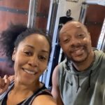 Dorian Missick Instagram - Getting that love day workout in with @simonemissick . I usually hate working out with her (she takes maaad long 😝), but this was fun! @onepeloton #TheMissicks #BlackLove #happyvalentinesday