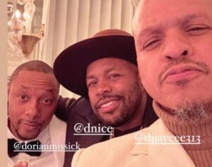 Dorian Missick Instagram - Thanks to my brother and sis @omarjdorsey and @ccroberson_creates for setting the tone for #2024 by hosting an EPIC NYE celebration. Brought it in with the love of my life @simonemissick by my side. There was so much love in the room and I got to rock with my brothers @djjaycee313 and @dnice on the tables. Happy New Year everyone! #GodIsGood