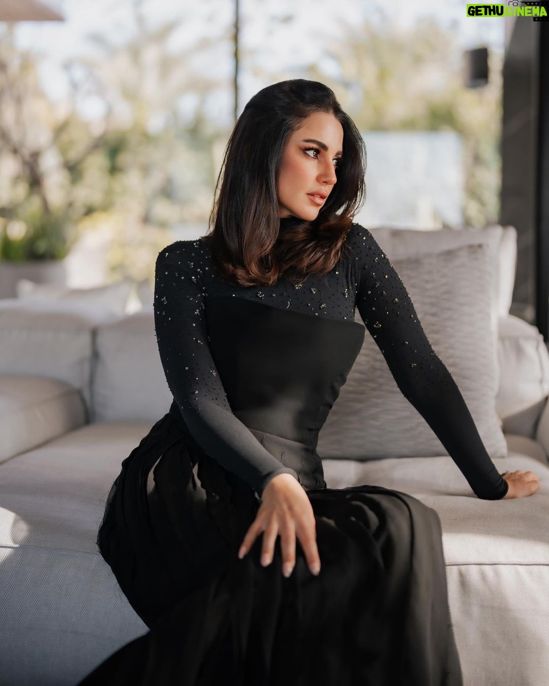 Dorra Instagram - 🖤 I am not what happened to me, I am what I choose to become. Wearing #fendi #totallook @fendi Stylist @youmnamoustafa Makeup @monagamalofficial Hairstyle @chezrichard 📸 @karimmedhat #home 🏠 Cairo, Egypt