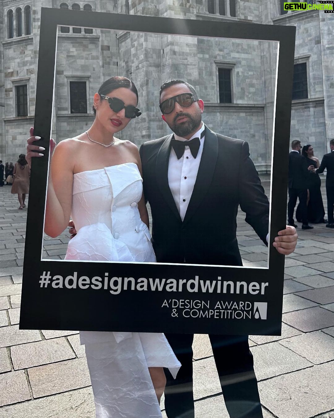 Dorra Instagram - I was so proud to share with you this great moment habibi and so happy for your success. Congratulations for the #adesignaward 🥈👏 Success is the result of hard work and learning from failure. You really deserve it 💪 @hanysaad.hs ♥️ #architect #interiordesign Wearing @valentino @laithmaalouf_official Lake Como, Italy