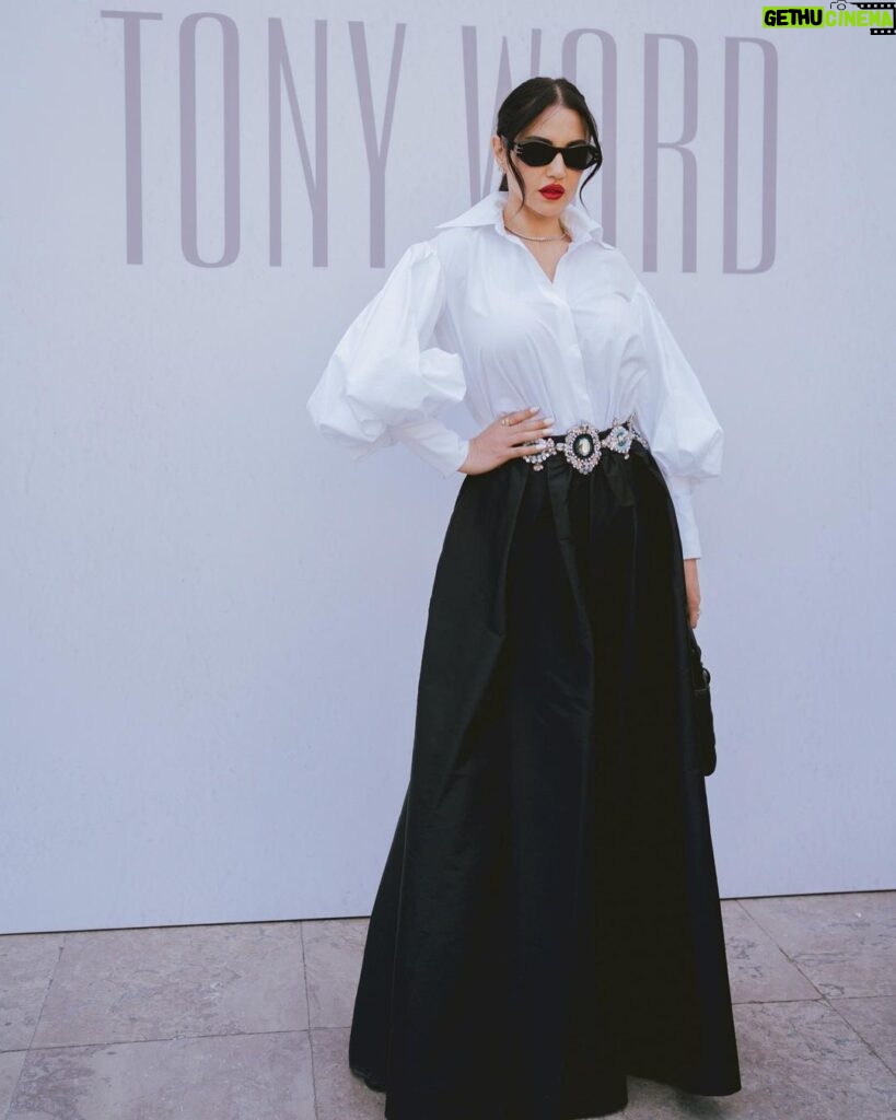 Dorra Instagram - ♥️ Attending and wearing @tonywardcouture #CoutureWeek #ParisFashionWeek #Dorra #DorraZarrouk