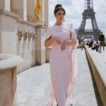 Dorra Instagram - 🌸 Attending @georgeshobeika #CoutureShow during #ParisFashionWeek #ParisCoutureFashionWeek #pfw #coutureweek #Dorra #DorraZarrouk Dress @georgeshobeika Stylist @youmnamoustafa Makeup @ismaelblancomakeup Hairstylist @rafilotoma 📸 @anumphotography Palais de Chaillot - Paris
