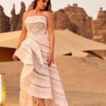 Dorra Instagram - Throwback to those unpublished beautiful shots in this magic place Alula wearing a dress by @maisonyeya Styled by my dear @youmnamoustafa Makeup @monagamalofficial 🤍 #boho chic #boho #style #icon #cinematic #beauty #artistic #dorra #DorraZarrouk AlUla, Saudi Arabia