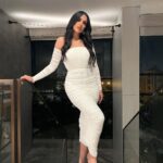 Dorra Instagram - 🤍🤍 My look last night for the private dinner with amazing ladies Dress @alexperryofficial Styled by @youmnamoustafa 🤍 #DorraZarrouk Cairo, Egypt
