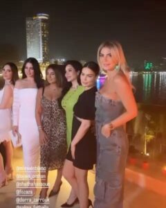 Dorra Instagram - 🤍🤍 My look last night for the private dinner with amazing ladies Dress @alexperryofficial Styled by @youmnamoustafa 🤍 #DorraZarrouk Cairo, Egypt