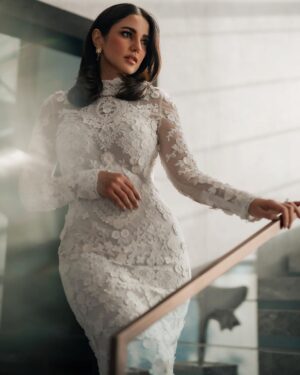 Dorra Instagram - And if today, all you did was hold yourself together, I am proud of you. 
🤍

Dress @carolinaherrera 
Stylist @mohamedashraff Earrings @givenchy 
📸 @karimmedhat 
Makeup @monagamalofficial