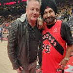 Doug Gilmour Instagram - Shout out to my good friends @navbhatiasuperfan and @rinkdiddy for letting @_victoriagilmour sit courtside for the Raps warmup last week! #raptors #raps #basketball #scotiabankarena