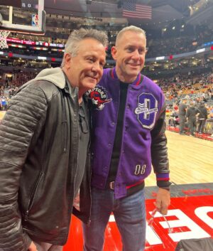 Doug Gilmour Instagram - Shout out to my good friends @navbhatiasuperfan and @rinkdiddy for letting @_victoriagilmour sit courtside for the Raps warmup last week!

#raptors #raps #basketball #scotiabankarena