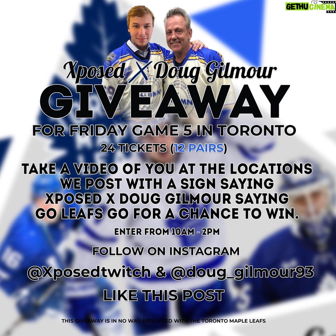 Doug Gilmour Instagram - Next location is ScotiaBank Arena! 2 sets up for grabs good luck! Tag me and @xposedtwitch Scotiabank Arena