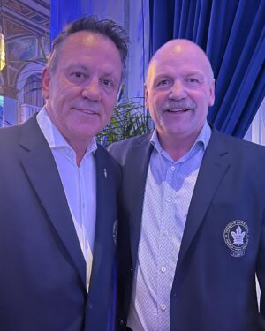 Doug Gilmour Instagram - Last night @sonya_gilmour_dtpd and I had the pleasure of attending the A Night With Blue & White Presented by @rogers Funds raised support @mlsefoundation and their new Change The Game campaign!