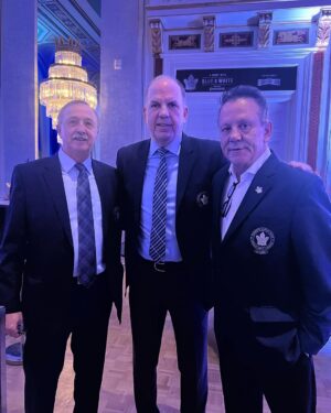 Doug Gilmour Instagram - Last night @sonya_gilmour_dtpd and I had the pleasure of attending the A Night With Blue & White Presented by @rogers Funds raised support @mlsefoundation and their new Change The Game campaign!