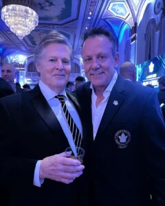 Doug Gilmour Instagram - Last night @sonya_gilmour_dtpd and I had the pleasure of attending the A Night With Blue & White Presented by @rogers Funds raised support @mlsefoundation and their new Change The Game campaign!