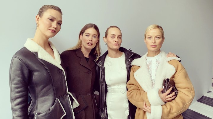 Doutzen Kroes Instagram - ‘Video or picture’ This morning after the @loewe show @karliekloss @ambervalletta @carolynmurphy and 🎥 @derekblasberg