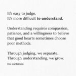 Doutzen Kroes Instagram – Understanding requires compassion, patience, and a willingness to believe that good hearts sometimes choose poor methods. Through judging, we separate. Through understanding, we GROW. ~ Doe Zantamata. ❤️💫