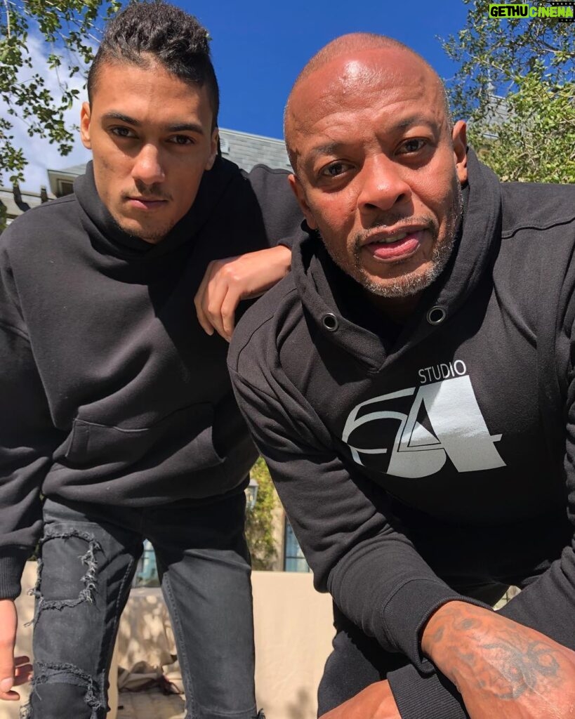 Dr. Dre Instagram - With my Son, growing Young