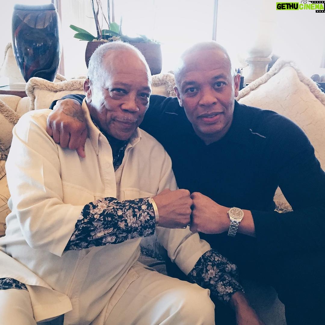 Dr. Dre - 113.5K Likes - Can’t wait to have @quincydjones on #ThePharmacy this Saturday at 3PM PT/6PM ET. Sitting down with the legend himself to talk inspiration and his incomparable career and life.
