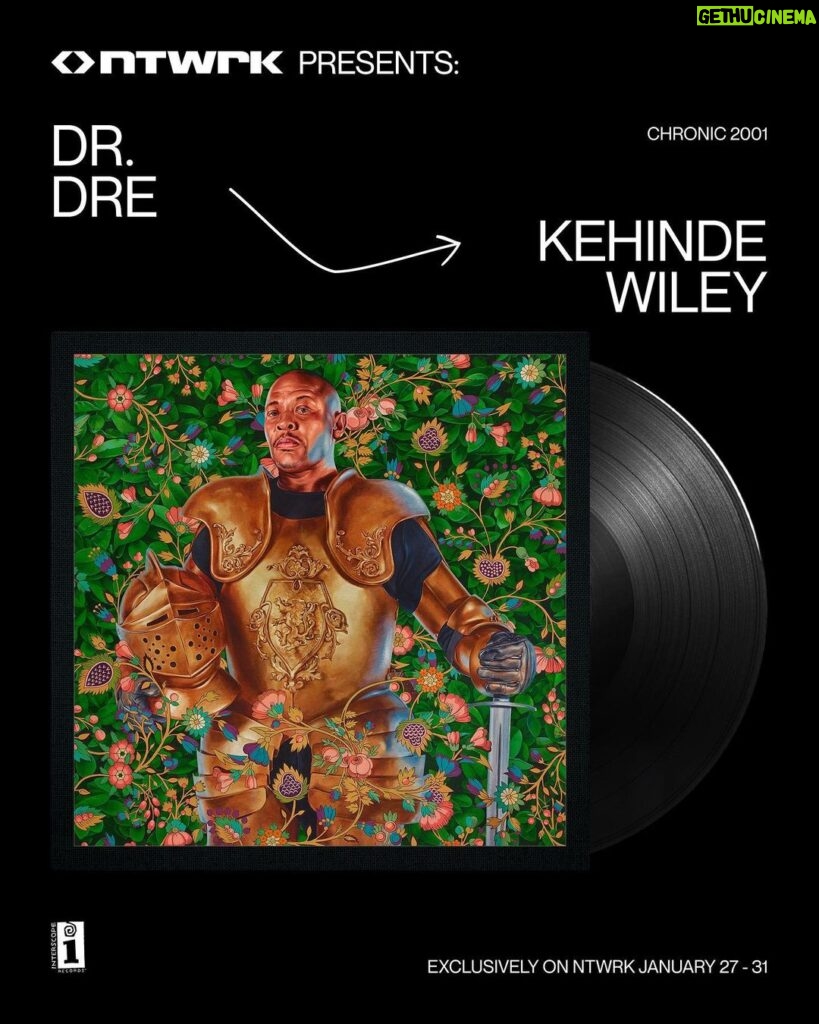 Dr. Dre Instagram - Limited Edition Vinyl with artwork by @kehindewiley available @ntwrk for @interscope’s 30th anniversary. Profits will be donated to the Iovine and Young Foundation which is building a school in South Los Angeles.