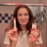 Drew Barrymore Instagram - “This is about a moment A solve A headspace And a little makeup too.” @flowerbeauty @flowerbeauty Products: - Bright Eyed Under Eye Color Corrector (Light) - Gel Crush Lip and Cheek (Blackberry Crush)