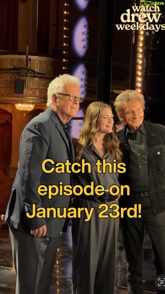 Drew Barrymore Instagram - This Tuesday, Drew sits down with Barry Manilow at the Barrymore Theater. You’re not gonna want to miss this!