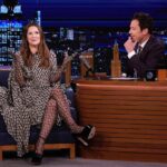 Drew Barrymore Instagram – I love you @jimmyfallon @fallontonight 

Hair by @mrdanielhowellhair
Makeup by @llgulino 
Styled by @_leeharris_ 
Wearing head to toe @maisonvalentino

📸 Rosalind O’Connor/NBC