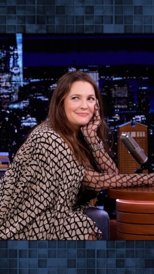 Drew Barrymore Instagram - @drewbarrymore explains why she loves getting so close to guests at @thedrewbarrymoreshow! #FallonTonight