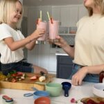 Drew Barrymore Instagram - Cheers to a cold smoothie on a hot day 🍓✨ There’s nothing sweeter than making memories in the kitchen with your loved ones 💞 You can find our touchscreen blender on sale, only at @walmart