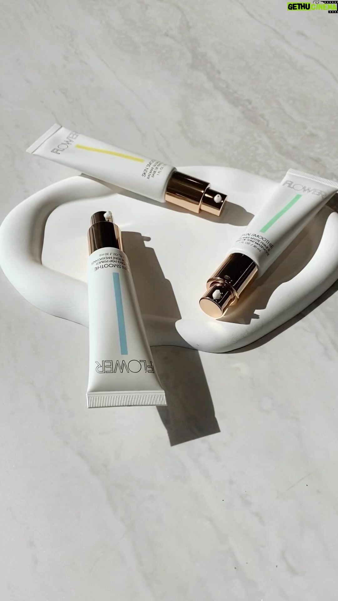 Drew Barrymore Instagram - Introducing a new generation of #FLOWERBeauty Primers ✨ Hydro Pop, Power Matte, and Radiant Glow Skin Smoothie Primers available now at @cvs_beauty and online at @ultabeauty. Which are you picking up? Let us know below! 👇👇