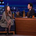 Drew Barrymore Instagram – I love you @jimmyfallon @fallontonight 

Hair by @mrdanielhowellhair
Makeup by @llgulino 
Styled by @_leeharris_ 
Wearing head to toe @maisonvalentino

📸 Rosalind O’Connor/NBC
