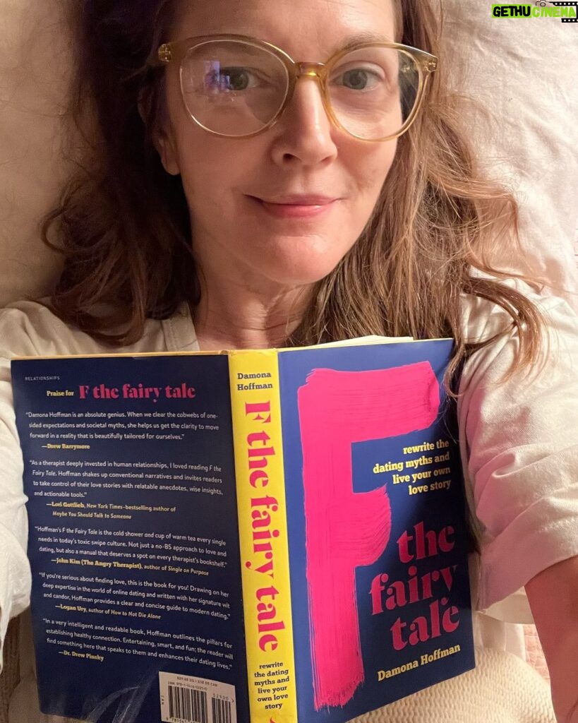 Drew Barrymore Instagram - @damonahoffman, our resident relationship expert on the @thedrewbarrymoreshow, is my go to for healthy real life actionable guidance on all things relationships. I love her. We have done the show since the very beginning and I always learn from her. I admire her tone and guidance towards everyone she is helping. Read her new book “F the Fairy Tale.” It’s wonderful… just like her!