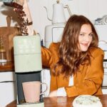Drew Barrymore Instagram - Perfection is brewing ☕️ with the new Perfect Grind Coffee Maker ™ ✨ It’s a single serve coffee maker with countless ways for you to enjoy a perfect cup of coffee. Hot or Iced. Whole beans or ground. Cup size, coffee strength and more. It’s as versatile as it is Beautiful 😍