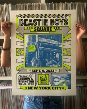 Dug One Instagram - A lil’ sumptin we designed for @beastieboys 👉🏼Good people of New York & beyond! Beastie Boys Square Unveiling Celebration!

Saturday, September 9th
Corner of Ludlow & Rivington Streets, Lower East Side NYC
12P-2P

In association with the City of New York, Adam “Adrock” Horovitz and Michael “Mike D” Diamond will join Council Member Christopher Marte and fellow New Yorkers at the site of the Paul’s Boutique Album cover photo to commemorate the unveiling of Beastie Boys Square and 50 years of Hip Hop.

As part of the unveiling, the 2 hour celebration features a special guest DJ set, A-1 Records & Beastie Boys pop up shops, live screen printing and more.