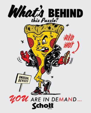 Dug One Instagram - Pizza Time! 🍕🍕🍕New T-Shirt graphic for @schott_japan