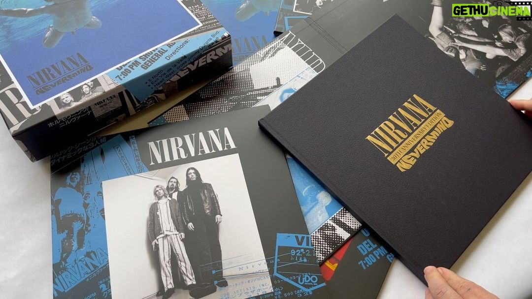 Dug One Instagram - Hot off the pressing! Just received our deluxe LP box set we designed for Nirvana Nevermind 30th Anniversary. Set includes 8 LP/ 7” and 40 page hard bound book. Stoked to have been apart of this one!