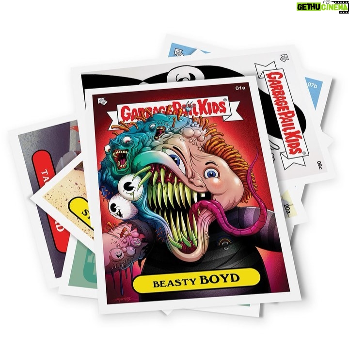 Dug One Instagram - We created our own Garbage Pail Kids self-portrait, paired with one of the classic @Topps GPK characters for the BEYOND THE STREETS Series 2 Garbage Pail Kids Box. It’s a limited-edition collection of 83 cards featuring 26 fellow artists. Cards are sold blindly by the box, each box contains 20 packs of 8 for a wild mix. Get it on Wednesday December 1 at 11 am PST only at the @BEYONDTHESTREETSArt Virtual Art Fair on NTWRK! Attendance to the Art Fair is free –download the @NTWRK app to experience the virtual festival, get live updates, and view the full lineup. #BeyondTheStreets #GarbagePailKids #GPK #Topps #NTWRK