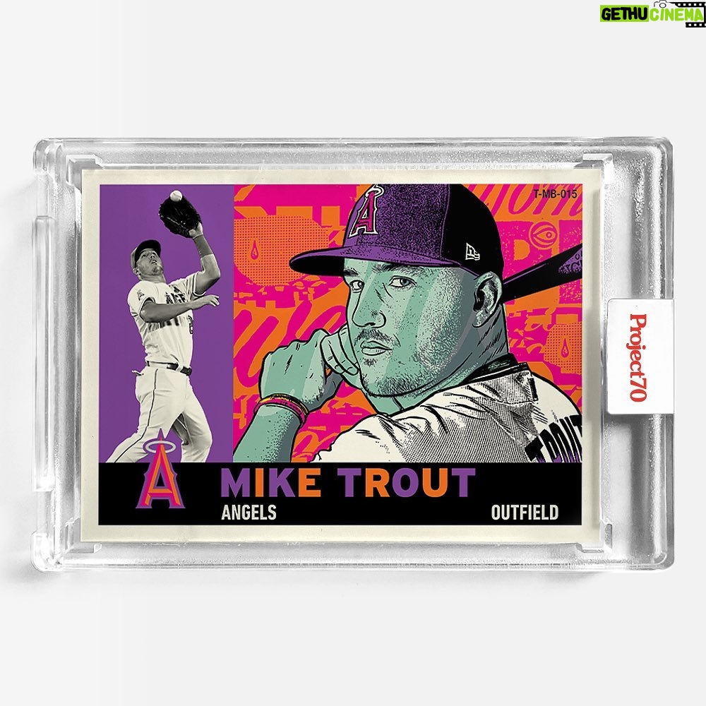 Dug One Instagram - Topps Project70 Card #708 // 1960 Mike Trout @toppsproject70 @miketrout @topps available at Topps.com for the next 70 hours #mbtopps70