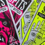 Dug One Instagram - Rocked a couple gig posters for the @the_spits @night___birds for tonight’s Brooklyn show @elsewherespace and Saturday nights show @houseofindependents in Asbury Park. Prints will be for sale at venue and a limited online. Link in our bio. #supportlocalbands printing and handling by the solids pros @industryprintshop #saturnyellow
