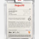 Dug One Instagram - Our final Topps Project70 Card #888 // 1975 Jacob deGrom @toppsproject70 @topps available at Topps.com for the next 70 hours #mbtopps70 Citi Field Stadium