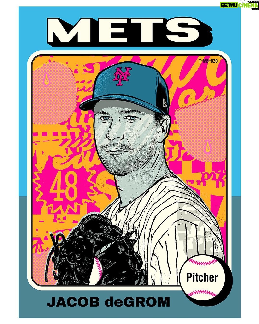 Dug One Instagram - Our final Topps Project70 Card #888 // 1975 Jacob deGrom @toppsproject70 @topps available at Topps.com for the next 70 hours #mbtopps70 Citi Field Stadium