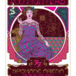Dug One Instagram - UPDATE: Artist Proofs all Sold Out. This is our design for tonight’s @foofighters show in Spokane. 4 color Alphonse Mucha inpired silkscreen print on natural white stock. We will have signed and number Artists Proofs and A/P Variant prints on foiled paper available online through our Instagram bio link. today at 4:00pm PST(7:00pm EST) printed and shipped by our folks over at @industryprintshop the link to purchase will be in our Instagram bio. Stay tuned for any updates. Thanks @alientenders for the awesome job on the printing. We just added international shipping to our orders.