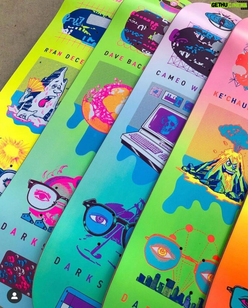 Dug One Instagram - Pro Model skateboard decks we rocked for @darkstarskate called “The New Normal” 🕒 👁 💧🌍 Planet Earth
