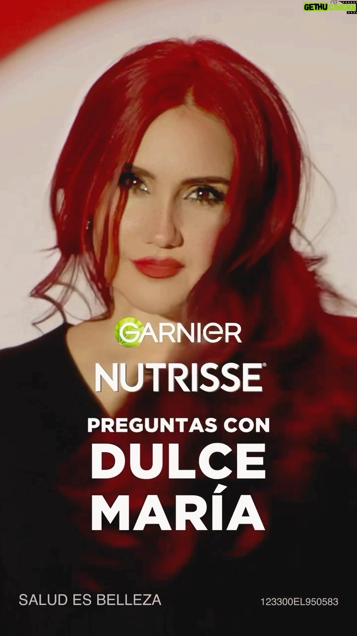 Dulce María Instagram - Para mi volver al rojo ha sido una forma de expresarme, de atreverme a ser diferente ❤️🔥 Aquí les cuento todo lo que siento en esta nueva etapa de la mano de @garnierlatam 🔥❤️🍎 Siempre Rebelde, Siempre Nutrisse. #GarnierColoracion #GarnierCuidadoDelCabello #RojosRebeldes #EstaEsTuSeñal