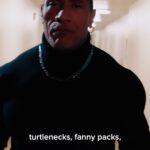 Dwayne Johnson Instagram – And to think years ago, this asshole thought to himself, “damn I look good today” before leaving the house dressed like this 😂👊🏾🙋🏽‍♂️

BDE ❓❓

Everyone and everything’s got BDE baby 🙀😈😉🫵🏾

#BigDwayneEnergy
#ZOAEnergy
@zoaenergy 

ps — very cool to see everyone’s insane reaction to our new ZOA campaign. Man this was fun. 

~ team fanny packers