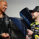 Dwayne Johnson Instagram - Great to meet the boys before they started kicking ass on that track 🫱🏼‍🫲🏾🏁 These @nascar drivers work their asses off and get pulled in a million different directions- I saw it up close and 💯 understand the push and pull energy they deal with. Much respect to these boys & their teams ☝🏾 #greatamericanrace #daytona500 @jimmiejohnson @rowdybusch @jhnemechek @davidlragan @rosschastain @ryanblaney10 @ryanpreece_ 📸: @thisisamandaw