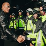 Dwayne Johnson Instagram - Good to shake your hands and thank you boys for your service 🫱🏼‍🫲🏾 Appreciate all you do and get home safe. Thanks for the run and see ya down the road! #sherrifsdept #policedept #daytona #florida