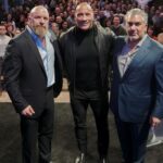 Dwayne Johnson Instagram - With our big @tkogrp announcements (Board director, Rock ownership) I needed to make one more final and most important visit - I wanted to come to Stamford, Connecticut to see our INCREDIBLE @WWE HQ TEAM in person. To express to everyone my deepest gratitude for their commitment and talents, as well as my boundless excitement to go shoulder to shoulder with everyone to continue to build our company. Face to face. Eyes to eyes. Handshakes and hugs 🫱🏼‍🫲🏾 I was completely blown away🤯🔥🔥 You can FEEL the mana, energy, love and momentum! It’s a very exciting time for our companies and I’m forever proud to have played and continue to play a very small role in the growth of WWE. I’m honored to now sit at the table that my grandfather and my father helped to build. On the shoulders of giants, we stand. In the spirit of unity we grow. ~ Rock #PeoplesChampion #WWEHQ