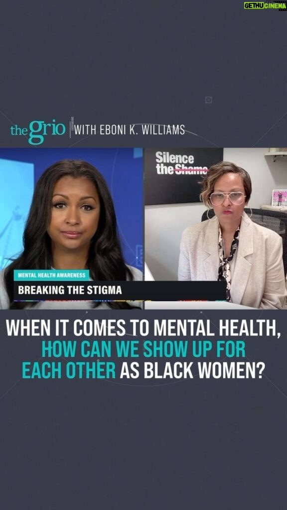 Eboni K. Williams Instagram - Eboni K. Williams (@ebonikwilliams) talks to Shanti Das (@shantidas404) on breaking the stigma and what showing up for Black women looks like. Tune into theGrio with Eboni K. Williams at 6 pm ET every weeknight on theGrio cable channel.
