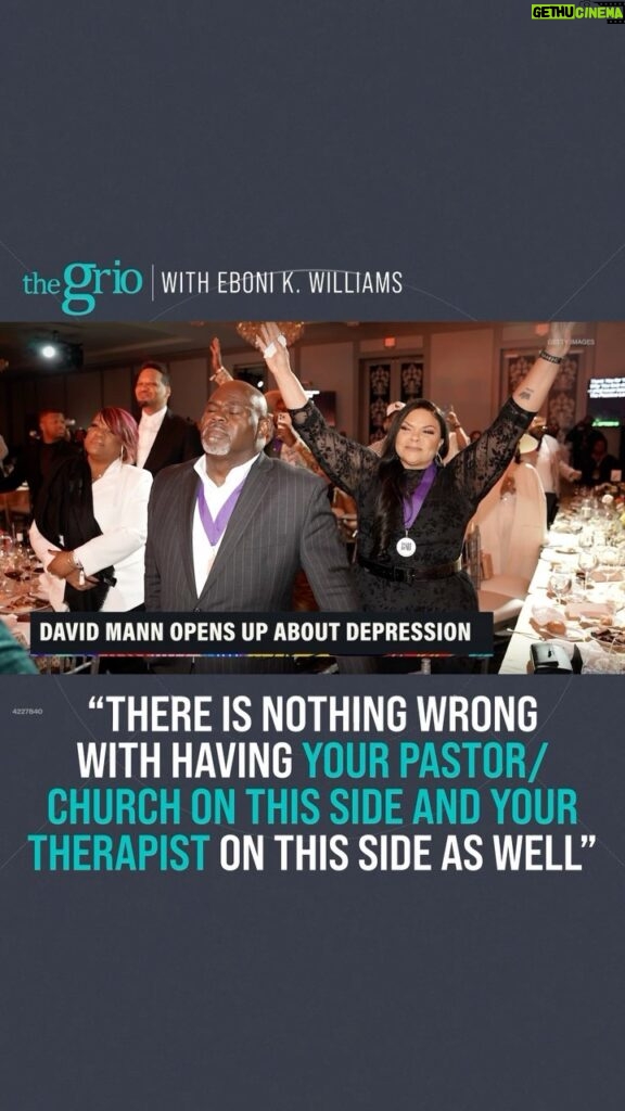 Eboni K. Williams Instagram - May is #MentalHealthAwarenessMonth and Eboni K. Williams (@ebonikwilliams) talks to actor and gospel singer David Mann (@davidandtamela) about when he realized he needed more than prayer to battle his depression. Tune into a new episode of theGrio with Eboni K. Williams at 6 pm ET tonight on theGrio cable channel.